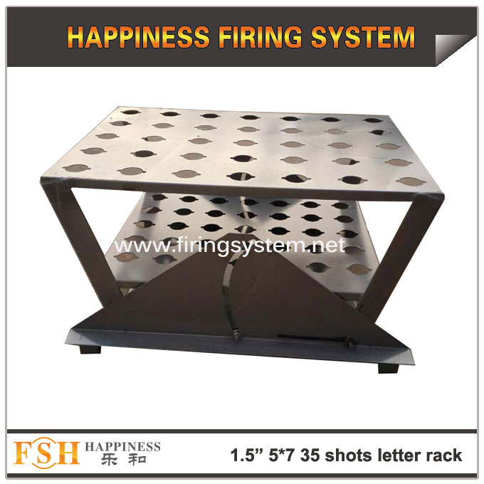 New product 1.5 inch 35 shots letter racks for fireworks display