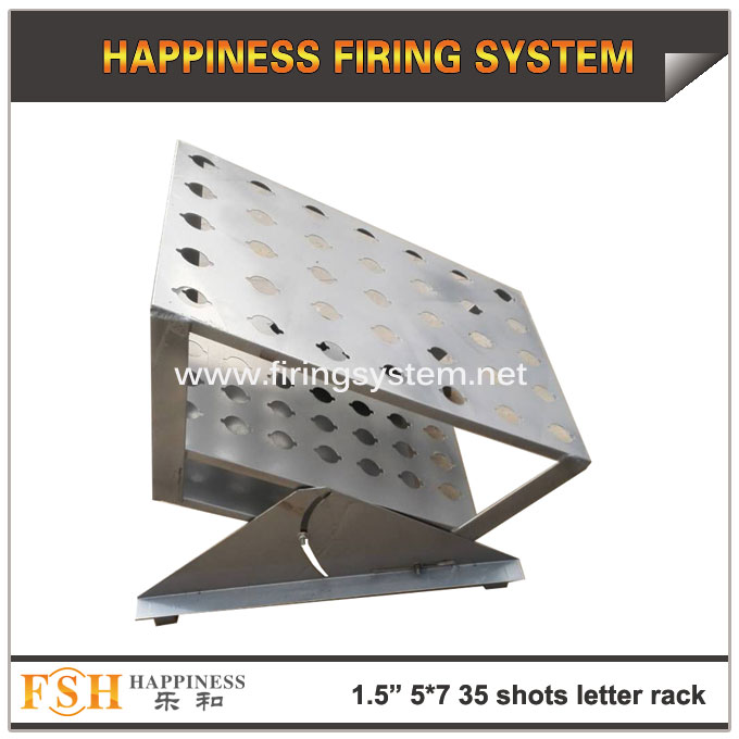 New product 1.5 inch 35 shots letter racks for fireworks display