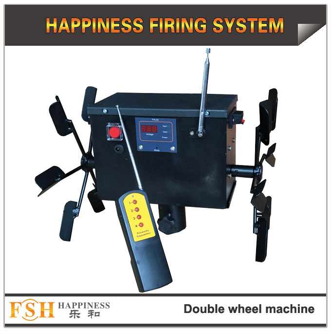 Double wheel remote firing system for stage fountains, fireworks remote system,rechargeable ,expandable