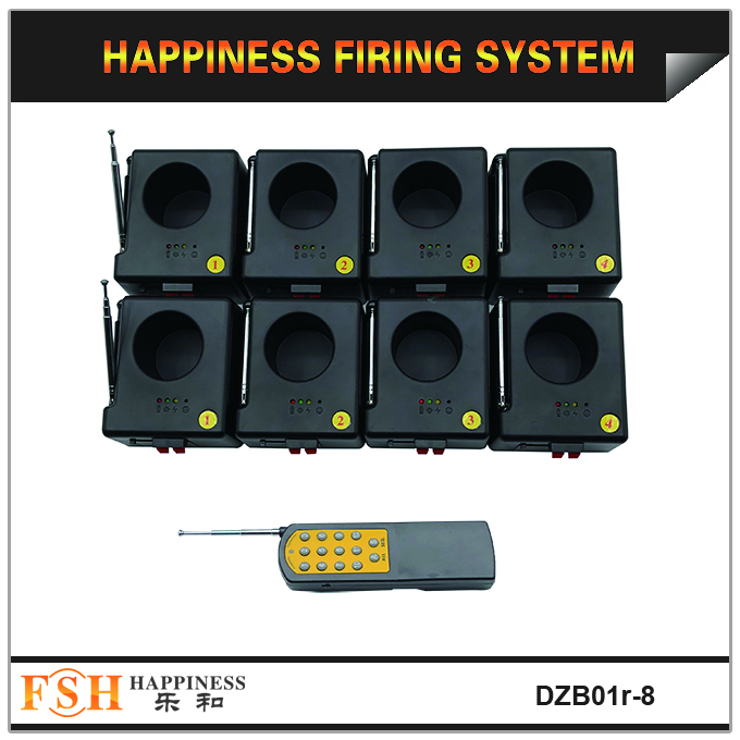 New arrive 8 cues powered by 9V battery remote control indoor use cold fireworks fountain base ignition firing system