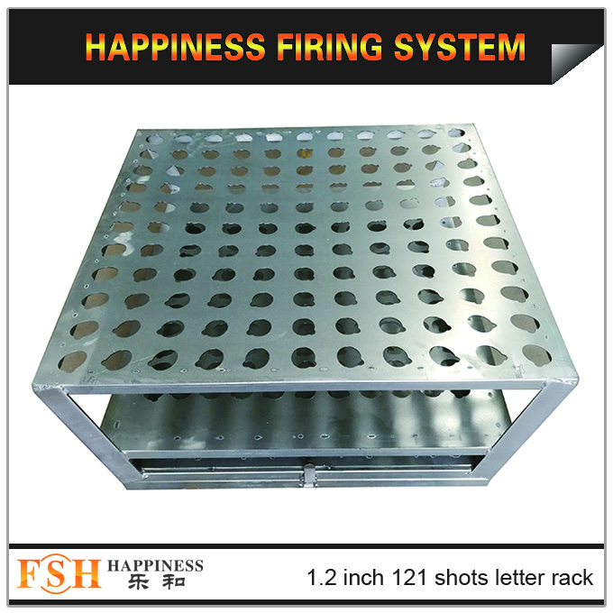 HAPPINESS 1.2 inch (hole diameter 40mm) 121 shots Single shots fireworks pyrotechnic letter display racks