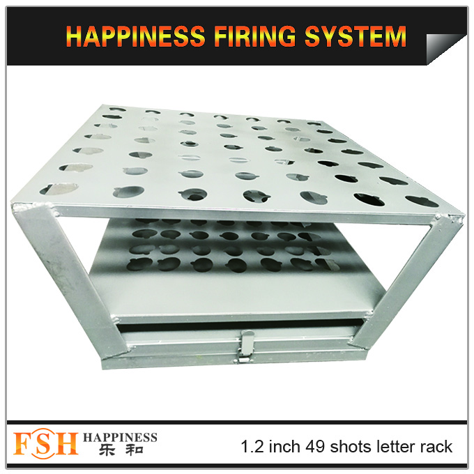 HAPPINESS 1.2 inch (hole diameter 40mm) 49 shots Single shots fireworks pyrotechnic letter display racks